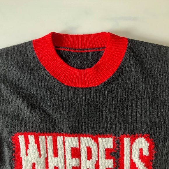 RARE Marc Jacobs Prototype Sweater by Gonul Orme “Where is the Outrage" 21” p2p - Picture 4 of 7